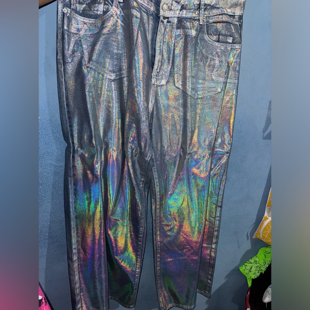FOREVER 21+ Holographic jeans